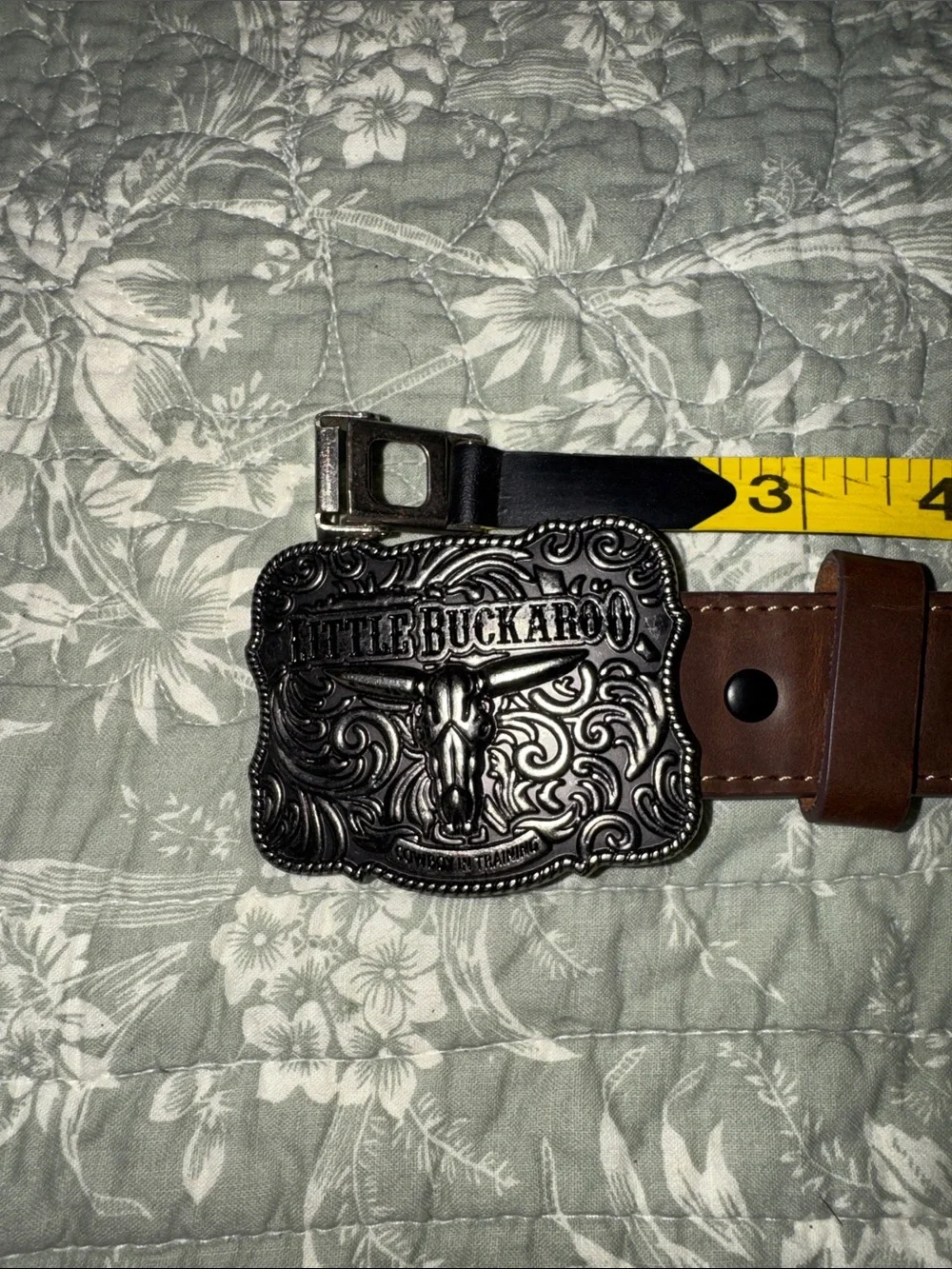 Cody James Leather Belt with Little Buckaroo Large Buckle
